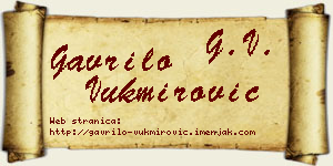 Gavrilo Vukmirović vizit kartica